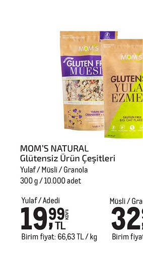 Mom's Natural Glutensiz Ürün Çeşitleri 300 g image