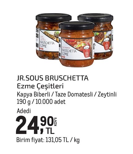 Jr.Sous Bruschetta Ezme Çeşitleri 190 g image