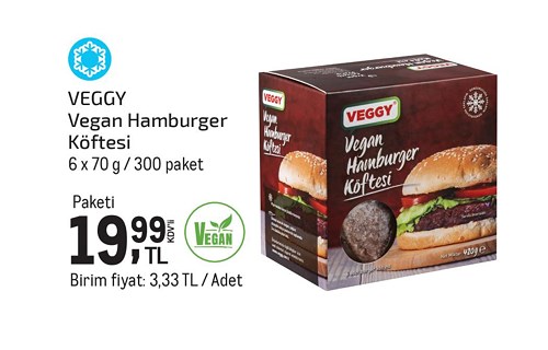 Veggy Vegan Hamburger Köftesi 6x70 g image