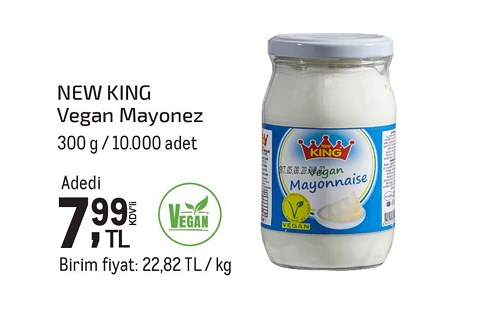 New King Vegan Mayonez 300 g image