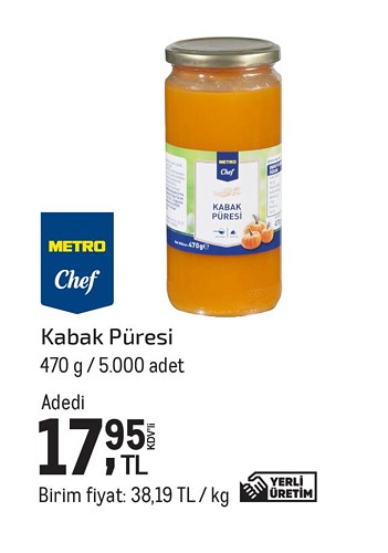 Metro Chef Kabak Püresi 470 g image