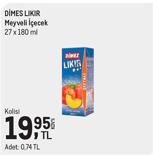 Dimes Lıkır Meyveli İçecek 27x180 ml image