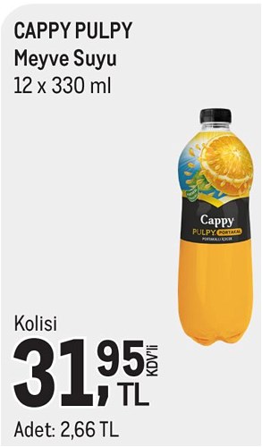 Cappy Pulpy Meyve Suyu 12x330 ml image