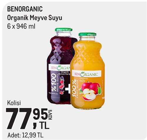 Benorganic Organik Meyve Suyyu 6x946 ml image