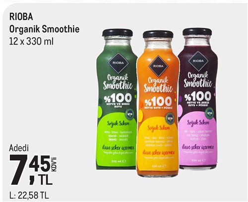 Rioba Organik Smoothie 12x330 ml image