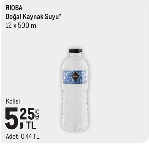 Rioba Doğal Kaynak Suyu 12x500 ml image