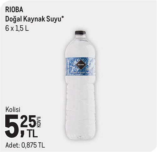 Rioba Doğal Kaynak Suyu 6x1,5 l image