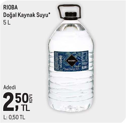 Rioba Doğal Kaynak Suyu 5 l image