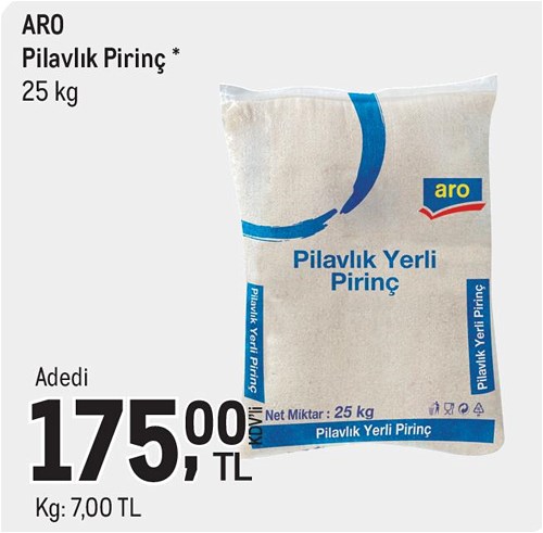 Aro Pilavlık Pirinç 25 kg image