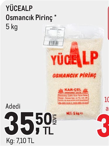 Yücealp Osmancık Pirinç 5 kg image