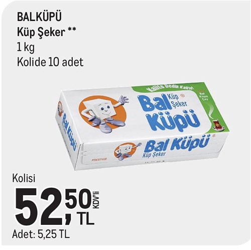 Balküpü Küp Şeker 1 kg Kolide 10 Adet image