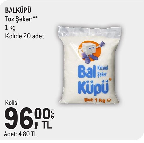 Balküpü Toz Şeker 1 kg Kolide 20 Adet image