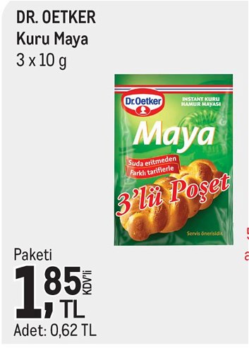 Dr.Oetker Kuru Maya 3x10 g image