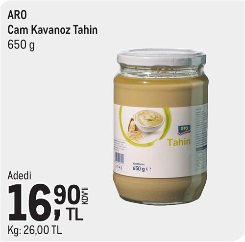 Aro Cam Kavanoz Tahin 650 g image