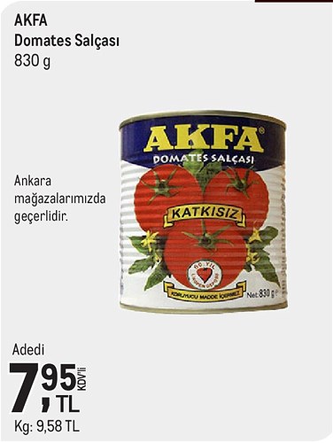 Akfa Domates Salçası 830 g image