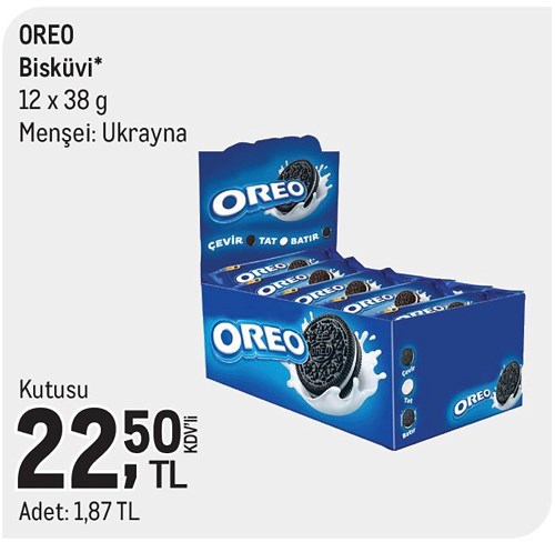 Oreo Bisküvi 12x38 g image