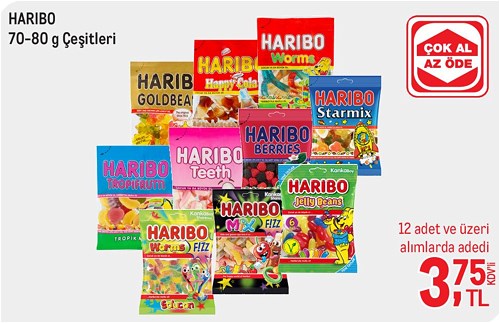 Haribo 70-80 g Çeşitleri - 12 Adet ve Üzeri Alımlarda image