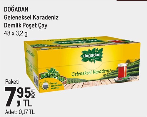 Doğadan Geleneksel Karadeniz Demlik Poşet Çay 48x3,2 g image