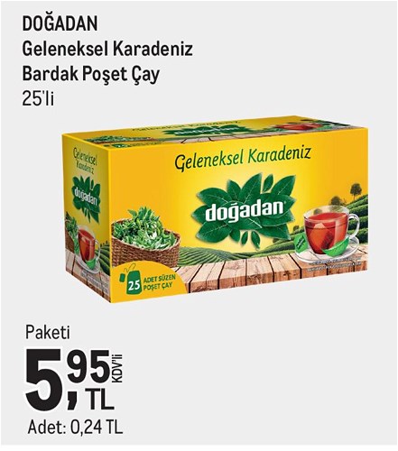 Doğadan Geleneksel Karadeniz Bardak Poşet Çay 25'li image