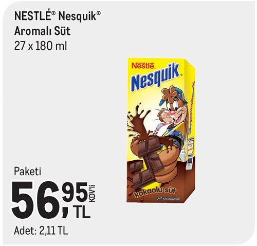 Nestle Nesquik Aromalı Süt 27x180 ml image