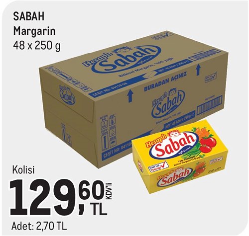 Sabah Margarin 48 x 250 g image