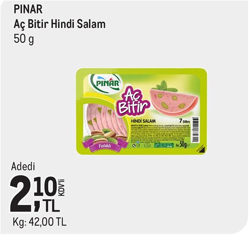 Pınar Aç Bitir Hindi Salam 50 g image