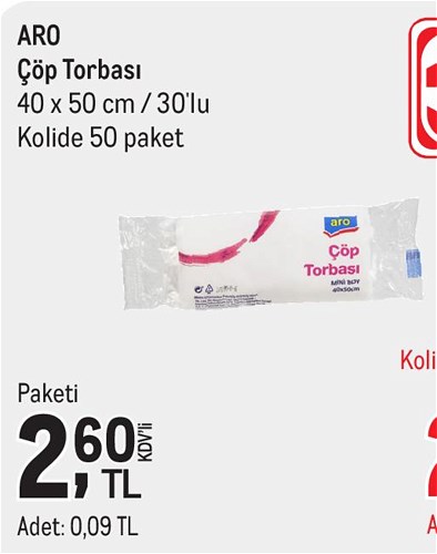 Aro Çöp Torbası 40x50 cm/30'lu Kolide 50 Paket image