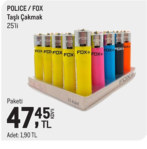 Police/Fox Taşlı Çakmak 25'li image