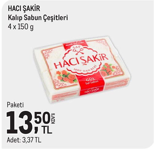 Hacı Şakir Kalıp Sabun Çeşitleri 4x150 g image