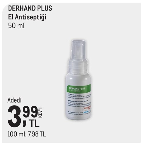 Derhand Plus El Antiseptiği 50 ml image