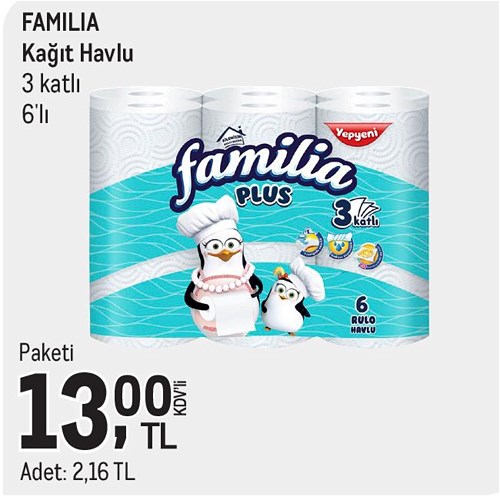 Familia Kağıt Havlu 3 Katlı 6'lı image