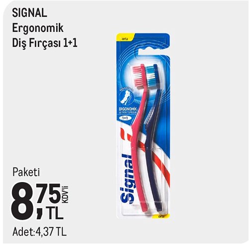 Signal Ergonomik Diş Fırçası 1+1 image