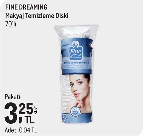 Fine Dreaming Makyaj Temizleme Diski 70'li image