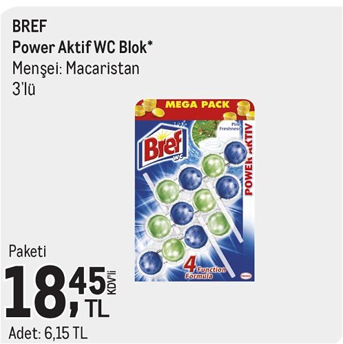 Bref Power Aktif Wc Blok 3'lü image