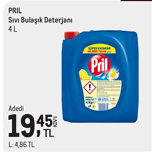 Pril Sıvı Bulaşık Deterjanı 4 l image