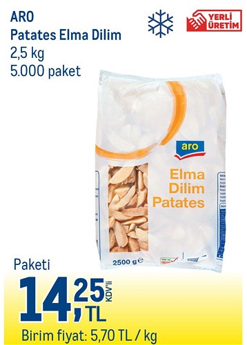 Aro Patates Elma Dilim 2,5 kg image