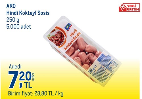 Aro Hindi Kokteyl Sosis 250 g image