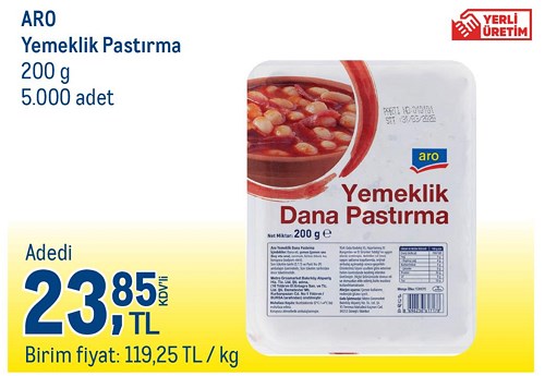 Aro Yemeklik Pastırma 200 g image