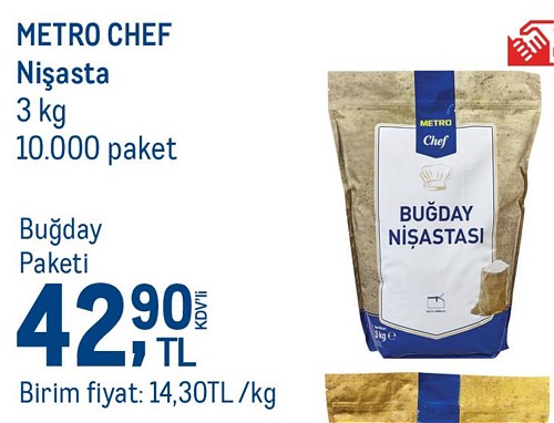 Metro Chef Nişasta 3 kg image