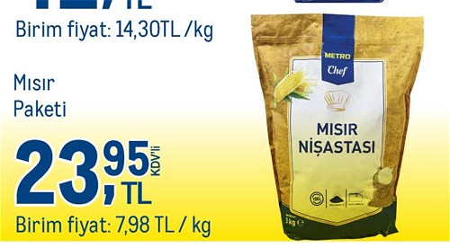 Metro Chef Mısır Nişastası 3 kg image