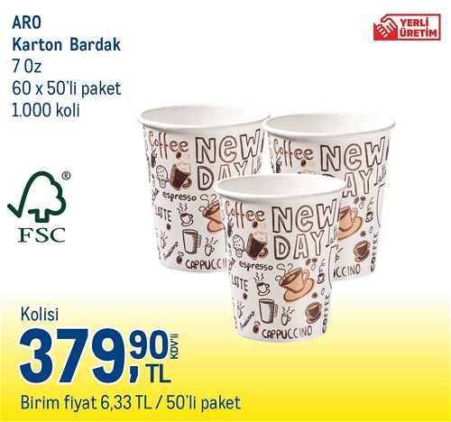 Aro Karton Bardak 7 Oz 60x50'li Paket image