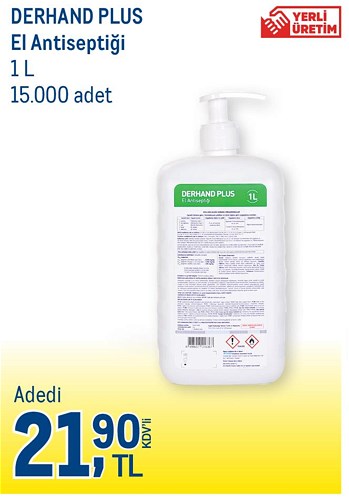 Derhand Plus El Antiseptiği 1 L image