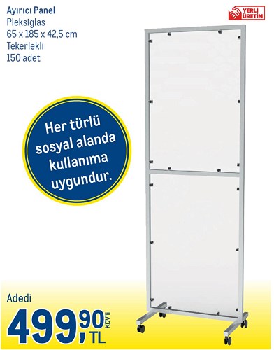 Ayırıcı Panel Pleksiglas 65x185x42,5 cm image