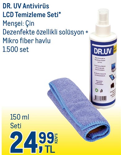 Dr.Uv Antivirüs Lcd Temizleme Seti 150 ml image