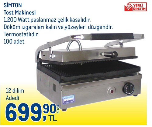 Simton Tost Makinesi 1200 W image