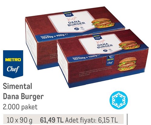 Metro Chef Simental Dana Burger 10x90 g image