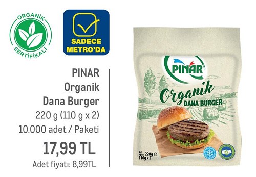 Pınar Organik Dana Burger 220 g image