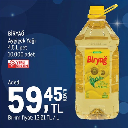 Biryağ Ayçiçek Yağı 4,5 L Pet image