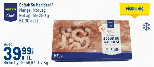 Metro Chef Soğuk Su Karidesi 250 g image