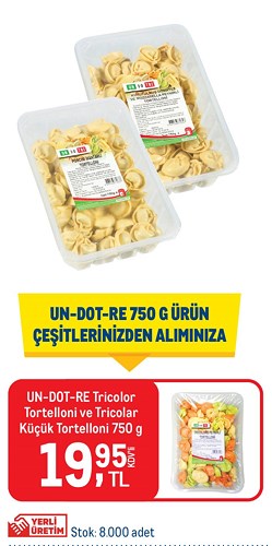 Un-Dot-Re Tricolor Tortellini ve Tricolar Küçük Tortelloni 750 g image